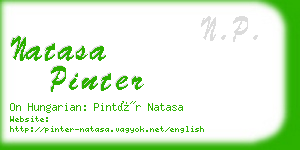 natasa pinter business card